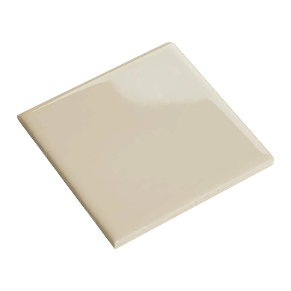 Semi-Gloss Almond 4-1/4 in. x 4-1/4 in. Ceramic Bullnose Wall Tile (0.125 sq. ft. / piece) by Daltile 4 Semi-Gloss Almond 4-1/4 in. x 4-1/4 in. Ceramic Bullnose Wall Tile (0.125 sq. ft. / piece) by Daltile - Image 2