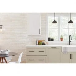 LuxeCraft Arteko Antique White 3 in. x 12 in. Glazed Ceramic Wall Tile (0.25 sq. ft./Each) by Daltile -Daltile Sales Store antique white daltile ceramic tile ak01312hd1p2 40 1000 1