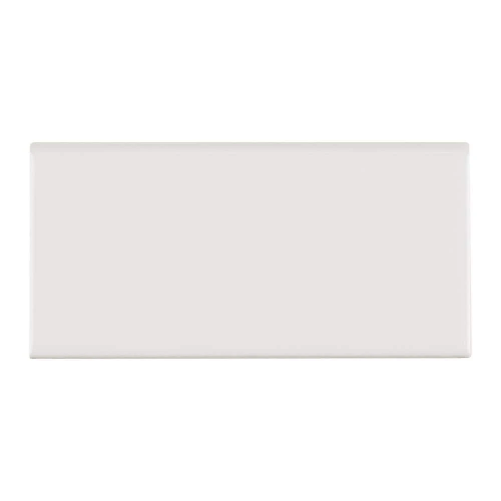 Rittenhouse Square Arctic White 3 in. x 6 in. Ceramic Bullnose Trim Wall Tile (0.125 sq. ft. / piece) by Daltile 3 Rittenhouse Square Arctic White 3 in. x 6 in. Ceramic Bullnose Trim Wall Tile (0.125 sq. ft. / piece) by Daltile