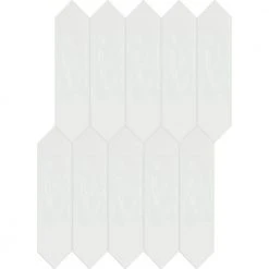 LuxeCraft Arctic White Glossy 3 in. x 12. in. Glazed Ceramic Picket Wall Tile (8.8 sq. ft./Case) by Daltile -Daltile Sales Store arctic white matte daltile ceramic tile 0190312picka1p2 c3 1000