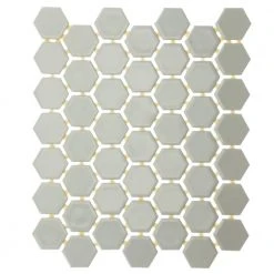 Restore Ash Gray 10 in. x 12 in. Glazed Ceramic Hexagon Mosaic Tile (0.81 sq. ft./each) by Daltile -Daltile Sales Store ash gray daltile ceramic tile x11415hexms1p2 1d 1000