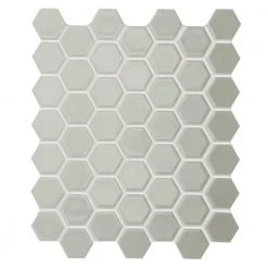 Restore Ash Gray 10 in. x 12 in. Glazed Ceramic Hexagon Mosaic Tile (0.81 sq. ft./each) by Daltile