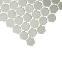 Restore Ash Gray 10 in. x 12 in. Glazed Ceramic Hexagon Mosaic Tile (0.81 sq. ft./each) by Daltile -Daltile Sales Store ash gray daltile ceramic tile x11415hexms1p2 66 1000