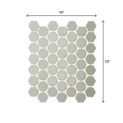 Restore Ash Gray 10 in. x 12 in. Glazed Ceramic Hexagon Mosaic Tile (0.81 sq. ft./each) by Daltile -Daltile Sales Store ash gray daltile ceramic tile x11415hexms1p2 a0 1000