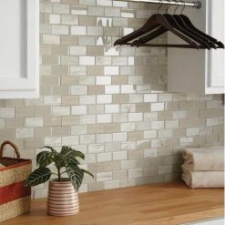 Premier Accents Beach Brick Joint 11 in. x 13 in. x 6 mm Glass Mosaic Wall Tile (0.9 sq. ft./Each) by Daltile -Daltile Sales Store beach daltile glass tile pa6524bjccms1p 40 1000