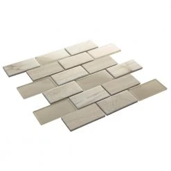 Premier Accents Beach Brick Joint 11 in. x 13 in. x 6 mm Glass Mosaic Wall Tile (0.9 sq. ft./Each) by Daltile -Daltile Sales Store beach daltile glass tile pa6524bjccms1p c3 1000