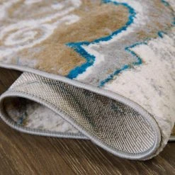 Tremont Taupe/Blue 8 ft. Round Ikat Area Rug by Home Dynamix -Daltile Sales Store beige blue home dynamix area rugs 8r 23390 289 44 1000