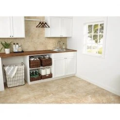 Portland Stone Beige 18 in. x 18 in. Glazed Ceramic Floor and Wall Tile (348.8 sq. ft./Pallet) by Daltile -Daltile Sales Store beige daltile ceramic tile pt011818hdpl1pv 40 1000