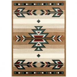 Premium Sagrada Beige/Green 8 ft. x 10 ft. Geometric Area Rug by Home Dynamix
