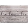 Cozy Living Live Laugh Love Beige 17.5 in. x 30 in. Anti Fatigue Kitchen Mat by Home Dynamix
