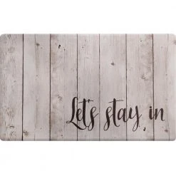 Cozy LivIng Lets Stay In Beige 20 in. x 36 in. Anti Fatigue Kitchen Mat by Home Dynamix