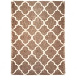 Ventura Roslin Beige/Ivory 8 ft. x 10 ft. Trellis Area Rug by Home Dynamix