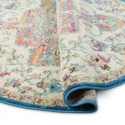 Serena Daina Beige/Multi 8 ft. Round Medallion Area Rug by Home Dynamix -Daltile Sales Store beige multi home dynamix area rugs 8r 7765 149 1f 1000