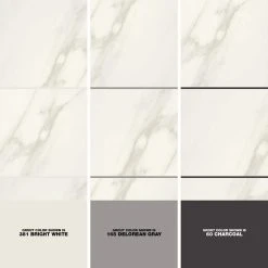 Selwyn Bianco Calacatta 12 in. x 12 in. Glazed Porcelain Floor and Wall Tile (14.55 sq. ft. / Case) by Daltile -Daltile Sales Store bianco calacatta daltile porcelain tile sl601212hd1p6 1d 1000