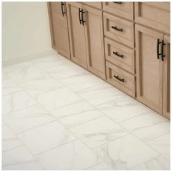 Selwyn Bianco Calacatta 12 in. x 12 in. Glazed Porcelain Floor and Wall Tile (14.55 sq. ft. / Case) by Daltile -Daltile Sales Store bianco calacatta daltile porcelain tile sl601212hd1p6 40 1000