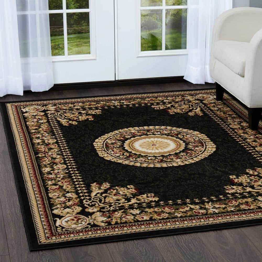 Optimum Black/Multi 8 ft. x 10 ft. Indoor Area Rug by Home Dynamix 4 Optimum Black/Multi 8 ft. x 10 ft. Indoor Area Rug by Home Dynamix - Image 2
