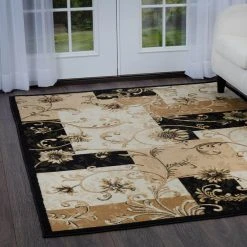Optimum Black/Beige 8 ft. x 10 ft. Geometric Area Rug by Home Dynamix -Daltile Sales Store black beige home dynamix area rugs 1 11025 450 40 1000
