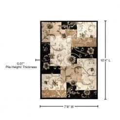 Optimum Black/Beige 8 ft. x 10 ft. Geometric Area Rug by Home Dynamix -Daltile Sales Store black beige home dynamix area rugs 1 11025 450 76 1000