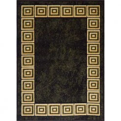 Optimum Eros Black/Beige 4 ft. x 5 ft. Geometric Area Rug by Home Dynamix