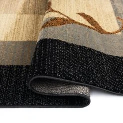 Royalty Clover Black/Blue 5 ft. x 7 ft. Geometric Area Rug by Home Dynamix -Daltile Sales Store black blue home dynamix area rugs 2 hd602j 47 1f 1000