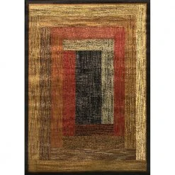 Royalty Black/Brown 5 ft. x 7 ft. Geometric Area Rug by Home Dynamix