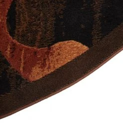 Catalina Picasso Black/Brown 5 ft. Geometric Round Area Rug by Home Dynamix -Daltile Sales Store black brown home dynamix area rugs 6r 4473 450 c3 1000