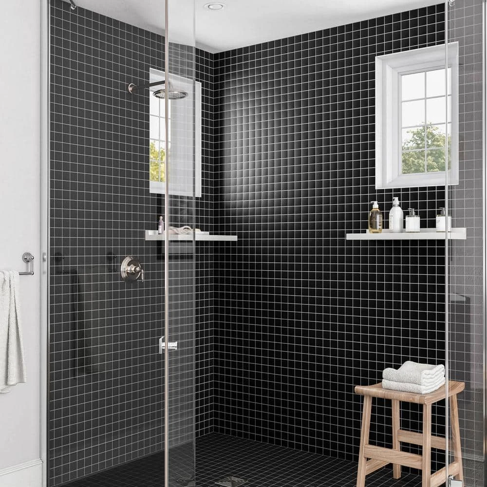 Restore Matte Black 12 in. x 24 in. x 6.35 mm Glazed Ceramic Mosaic Tile (2 sq. ft./Each) by Daltile 4 Restore Matte Black 12 in. x 24 in. x 6.35 mm Glazed Ceramic Mosaic Tile (2 sq. ft./Each) by Daltile - Image 2