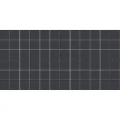 Keystones Unglazed Black 12 in. x 24 in. x 6 mm Porcelain Mosaic Floor and Wall Tile (24 sq. ft. / case) by Daltile