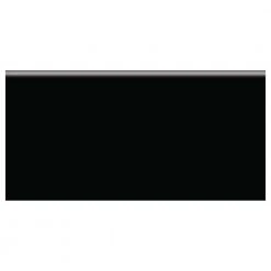 Rittenhouse Square 3 in. x 6 in. Black Ceramic Bullnose Wall Tile (0.125 sq. ft. / piece) by Daltile