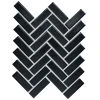 Restore Black 9 in. x 12 in. Glazed Ceramic Herringbone Mosaic Tile (0.6 sq. ft./Each) by Daltile