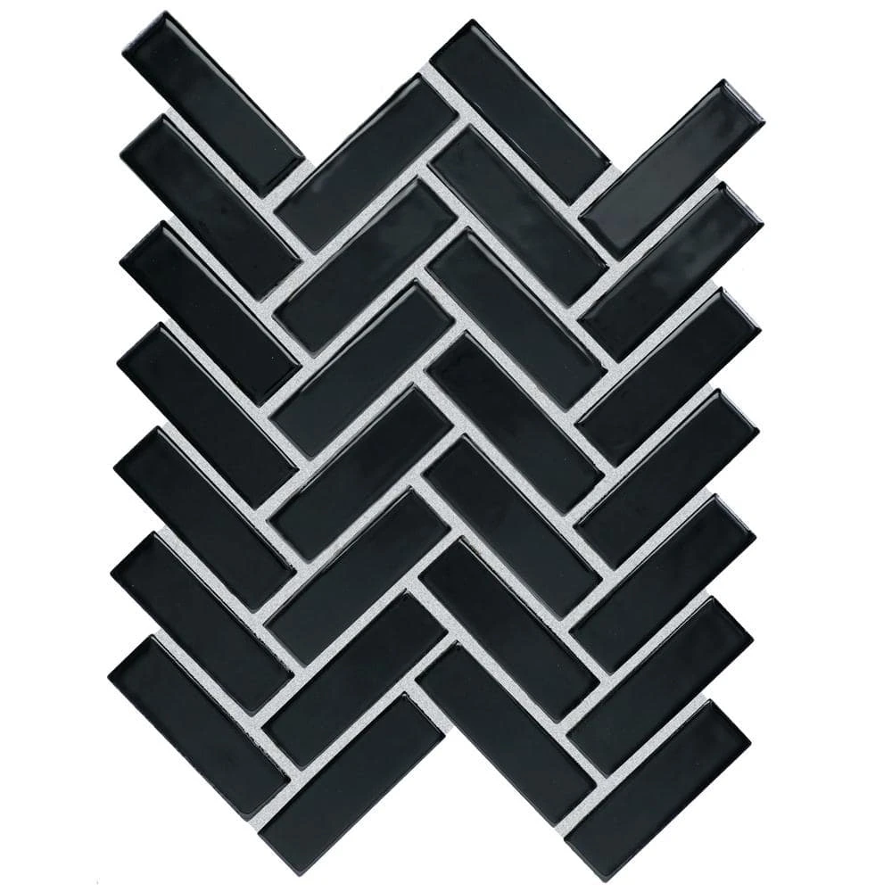 Restore Black 9 in. x 12 in. Glazed Ceramic Herringbone Mosaic Tile (0.6 sq. ft./Each) by Daltile 3 Restore Black 9 in. x 12 in. Glazed Ceramic Herringbone Mosaic Tile (0.6 sq. ft./Each) by Daltile
