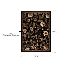 Optimum Black/Green 8 ft. x 10 ft. Floral Area Rug by Home Dynamix -Daltile Sales Store black green home dynamix area rugs 1 11029 450 76 1000