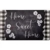 Cozy Living Home Sweet Home Buffalo Check Border Black 17.5 in. x 30 in. Anti Fatigue Kitchen Mat by Home Dynamix -Daltile Sales Store black home dynamix kitchen mats 1 cz24 64 1000