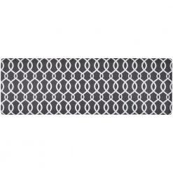 Cozy Living Kochi Lattice Espresso Black 17.5 in. x 55 in. Anti Fatigue Kitchen Mat by Home Dynamix