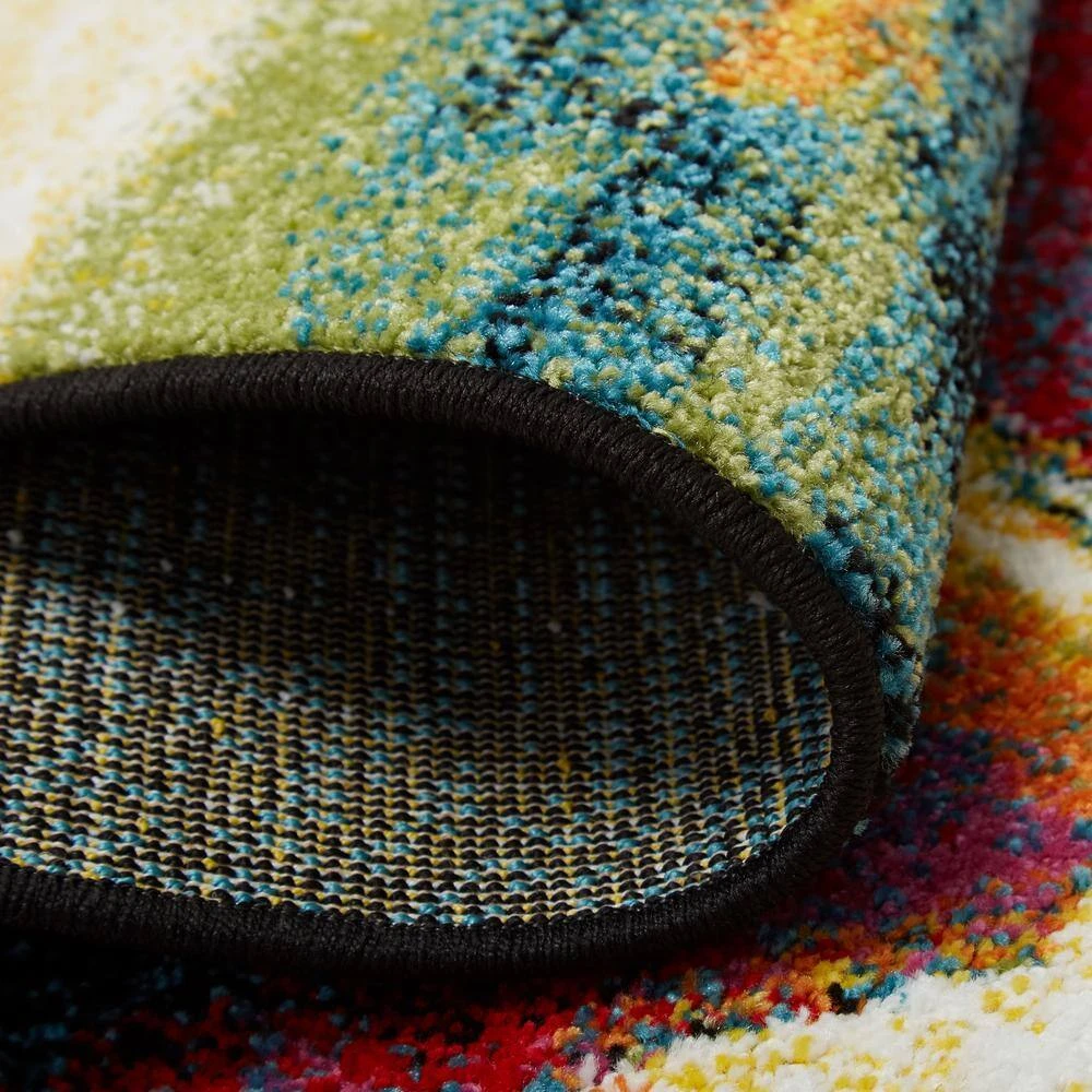 Splash Black/Pink 8 ft. x 10 ft. Abstract Area Rug by Home Dynamix 8 Splash Black/Pink 8 ft. x 10 ft. Abstract Area Rug by Home Dynamix - Image 6