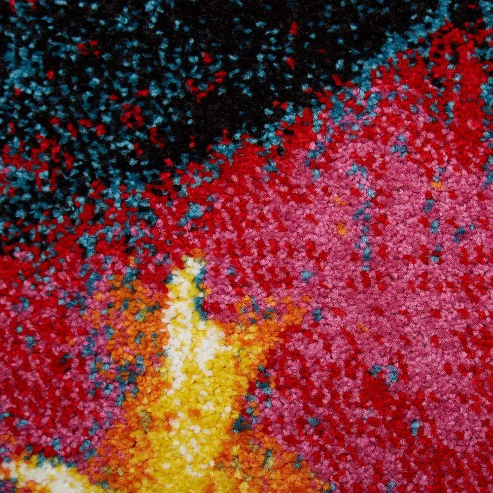 Splash Black/Pink 8 ft. x 10 ft. Abstract Area Rug by Home Dynamix 10 Splash Black/Pink 8 ft. x 10 ft. Abstract Area Rug by Home Dynamix - Image 8