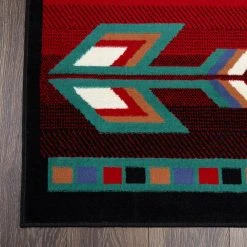 Premium Sagrada Black/Red 4 ft. x 5 ft. Geometric Area Rug by Home Dynamix -Daltile Sales Store black red home dynamix area rugs 3 7053 450 c3 1000