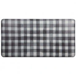 Cat Cora Black/White 19.6 in. x 39 in. Printed Buffalo Check Anti Fatigue Kitchen Mat by Home Dynamix