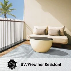 Tripoli Lydia Blue/Cream 8 ft. x 10 ft. Geometric Indoor/Outdoor Area Rug by Home Dynamix -Daltile Sales Store blue cream home dynamix outdoor rugs 1 8149 333 40 1000