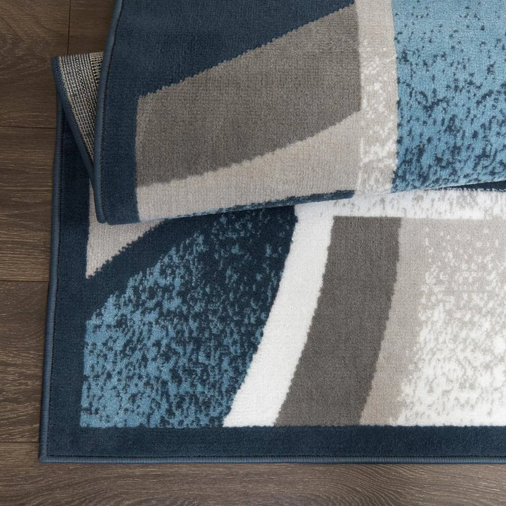 Premium Blue/Grey 8 ft. x 10 ft. Modern Area Rug by Home Dynamix 7 Premium Blue/Grey 8 ft. x 10 ft. Modern Area Rug by Home Dynamix - Image 5