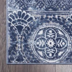 Bazaar Crystal Blue 9 ft. x 12 ft. Medallion Area Rug by Home Dynamix -Daltile Sales Store blue home dynamix area rugs 10 14607 705 c3 1000