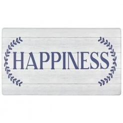Cozy Living Happiness Blue 30 in. x 36 in. Anti Fatigue Kitchen Mat by Home Dynamix