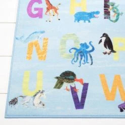 Elementary Zoo Alphabet Blue/Orange 5 ft. x 7 ft. Kids Area Rug by Home Dynamix -Daltile Sales Store blue orange home dynamix kids rugs 2a ecem05 c3 1000