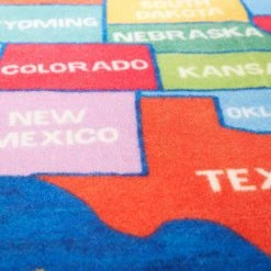 Elementary US Map Blue/Red 3 ft. x 5 ft. Kids Area Rug by Home Dynamix -Daltile Sales Store blue red home dynamix kids rugs 4a ecem02 1f 1000
