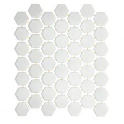 Restore Bright White 10 in. x 12 in. Glazed Ceramic Hexagon Mosaic Tile (0.81 sq. ft./each) by Daltile 11 Restore Bright White 10 in. x 12 in. Glazed Ceramic Hexagon Mosaic Tile (0.81 sq. ft./each) by Daltile -Daltile Sales Store bright white daltile ceramic tile 019015hexms1p2 1d 1000