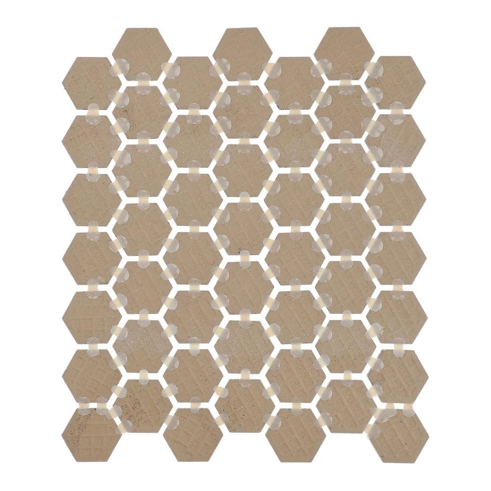 Restore Bright White 10 in. x 12 in. Glazed Ceramic Hexagon Mosaic Tile (0.81 sq. ft./each) by Daltile 8 Restore Bright White 10 in. x 12 in. Glazed Ceramic Hexagon Mosaic Tile (0.81 sq. ft./each) by Daltile - Image 6