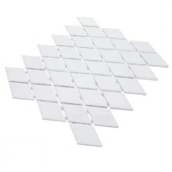 Restore Bright White 12 in. x 13 in. Glazed Ceramic Diamond Mosaic Tile (0.88 sq. ft./Piece) by Daltile -Daltile Sales Store bright white daltile ceramic tile re1523harhd1p2 40 1000