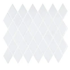 Restore Bright White 12 in. x 13 in. Glazed Ceramic Diamond Mosaic Tile (0.88 sq. ft./Piece) by Daltile
