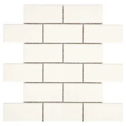 Restore Bright White 12 in. x 12 in. x 6.35 mm Ceramic Mosaic Wall Tile (0.83 sq. ft./ Each) by Daltile