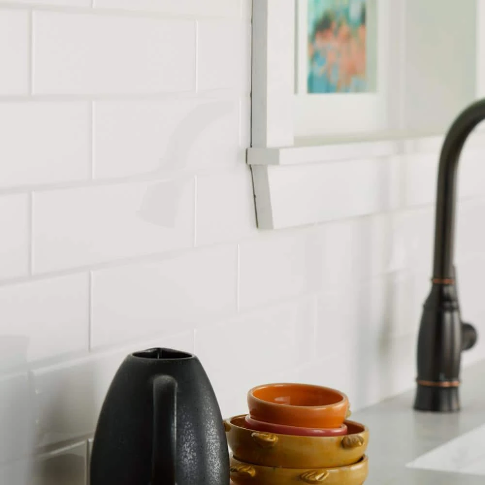 Restore 3 in. x 12 in. Ceramic Bright White Subway Tile (12 sq. ft. / Case) by Daltile 11 Restore 3 in. x 12 in. Ceramic Bright White Subway Tile (12 sq. ft. / Case) by Daltile - Image 9